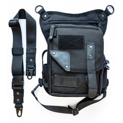 Saddleback in Black with black leather