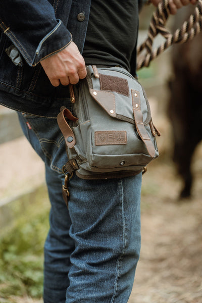 Brookshire in Slate Grey on the hip