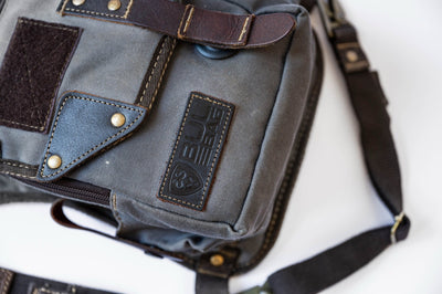 Brookshire in Slate Grey/Havana, leather and brass detail