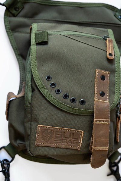 Diamondback in Olive, flap detail