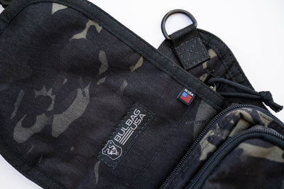 Sportsman in Black MultiCam, flap close-up